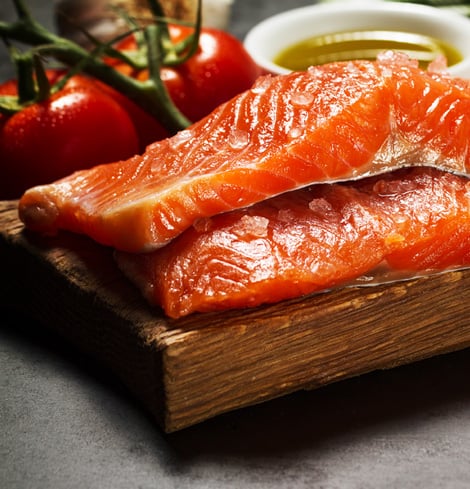 First half of salmon and rice picture